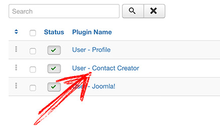 Contact Creator plugin joomla